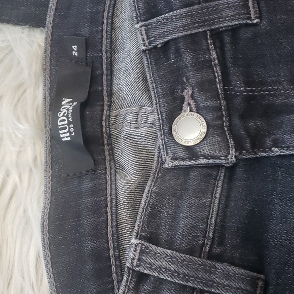 Women's HUDSON Skinny Nico Mid Rise Cigarette Black Jeans- Size 24 - Picture 5 of 6